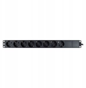 Listwa zasilająca Listwa zasilająca power RACK 1U 8 gniazd z tyłu 2m włącznik 13