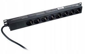 Listwa zasilająca Listwa zasilająca power RACK 1U 8 gniazd z tyłu 2m włącznik 8