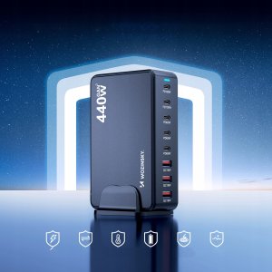 Ładowarka Wozinsky Stacja ładująca Wozinsky WSL-440 440W Gan QC3 - czarna 6