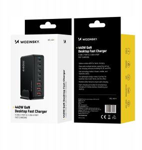 Ładowarka Wozinsky Stacja ładująca Wozinsky WSL-440 440W Gan QC3 - czarna 10
