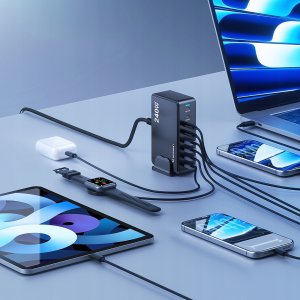 Ładowarka Wozinsky Stacja ładująca Wozinsky 240W GaN QC3 - czarna 2