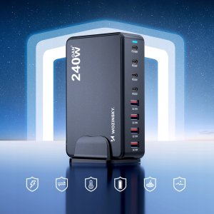 Ładowarka Wozinsky Stacja ładująca Wozinsky 240W GaN QC3 - czarna 3