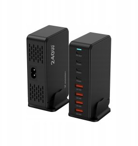 Ładowarka Wozinsky Stacja ładująca Wozinsky 240W GaN QC3 - czarna 8