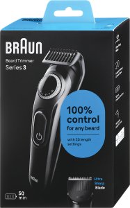 Trymer Braun Braun BeardTrimmer 3 Beard Trm 3 BT3400, Washable, Battery, Black 3