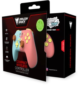 Pad DragonShock Dragonshock Controller Poptop Wireless Cubes Switch pink blu 5