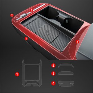 GrizzGlass Matowa folia ochronna do wnętrza GrizzGlass PianoSkin do Hyundai Tucson Facelift (2024-2025) [4w1] 2