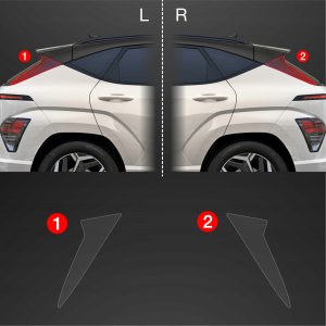 GrizzGlass Folia ochronna na słupki GrizzGlass BodyShield do Hyundai Kona N-Line (2023-2025) [2w1] 2