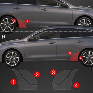 GrizzGlass Folia ochronna na nadkola GrizzGlass BodyShield do Hyundai i30 Wagon (2020-2025) [4w1] 2
