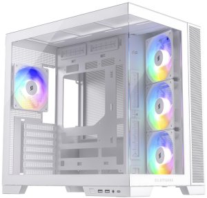 Obudowa SilentWare Silentware View A-RGB, tower case white, tempered glass x2 2