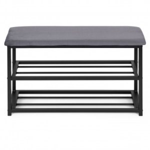 SoBuy Szafka na buty ModernHome z siedziskiem velvet, stalowa 3