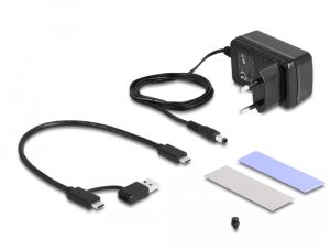 Stacja dokująca Delock USB Type-C™ Konwerter dla 1 x M.2 NVMe SSD + 1 x SATA SSD / HDD z funkcją klonowania 2