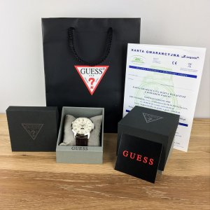 Zegarek Guess Zegarek damski Guess GW1030L4 CYRKONIE biały 2
