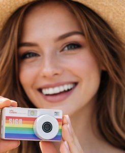 Kamera cyfrowa Xrec Mini Aparat Kamera Retro Video 2k Wisiorek Breloczek Z Karta 32gb / Xrec X9 / Biały 9