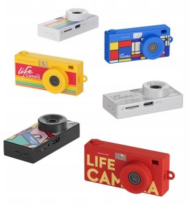 Kamera cyfrowa Xrec Mini Aparat Kamera Retro Video 2k Wisiorek Breloczek + Karta 32gb / Xrec X9 / Żółty 6