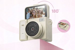 Aparat cyfrowy Xrec Mini Aparat Kamera Retro Video 2k Wisiorek Breloczek Obrotowy Ekran / Xrec X7 / Beżowy 11
