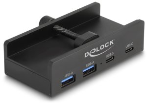 HUB USB Delock Externer USB 5 Gbps 4 Port Hub 2 x USB Typ-A i 2 x USB Type-C™ z śrubą blokującą 2