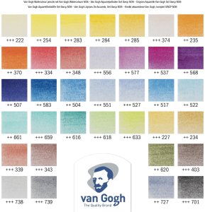 Talens Van Gogh Watercolour pencil advanced set | 36 colours 3