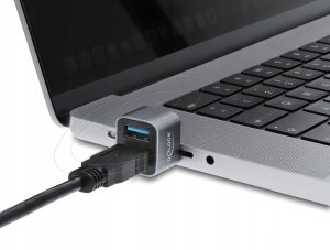 HUB USB Delock Mini USB Hub USB Type-C™ Stecker zu 1 x USB 10 Gbps USB Typ-A und 1 x USB 2.0 Typ-A 3