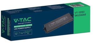 VTAC Zasilacz do LED hermetyczny SLIM V-TAC 150W 12V 12.5A IP67 filtr EMI VT-13150 3