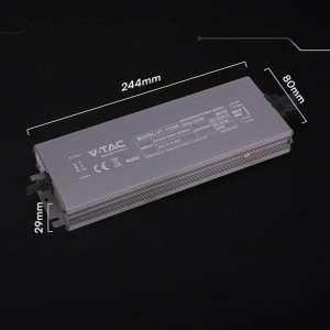 VTAC Zasilacz do LED hermetyczny SLIM V-TAC 300W 12V 25A IP67 filtr EMI VT-13300 2