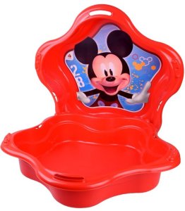Jokomisiada Piaskownica zamykana plastikowa MUSZELKA 2w1 basenik Myszka Mickey SP0884 EDUKAMP 5