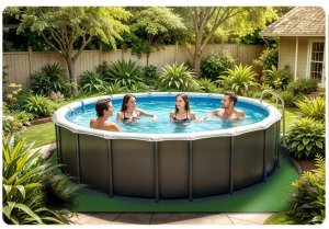 Dmuchane Mata piankowa pod basen puzzle 50 x 50 cm 8 szt EDUKAMP 12