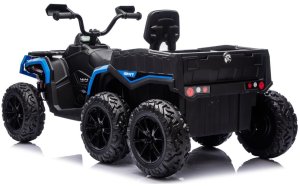 Import SUPER-TOYS Quad Na Akumulator ATV 6 Kół Z Przyczepką JC606 24V 4x4 Niebieski EDUKAMP 2