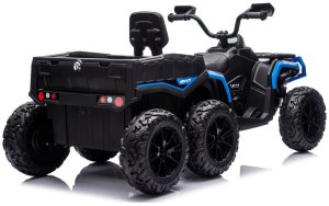 Import SUPER-TOYS Quad Na Akumulator ATV 6 Kół Z Przyczepką JC606 24V 4x4 Niebieski EDUKAMP 3