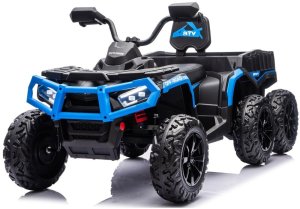 Import SUPER-TOYS Quad Na Akumulator ATV 6 Kół Z Przyczepką JC606 24V 4x4 Niebieski EDUKAMP 5
