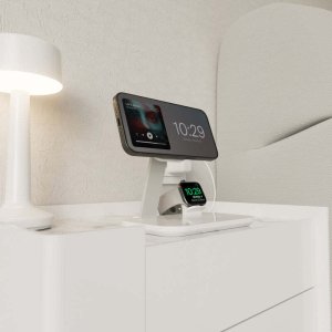 Ładowarka Puro Mag Station 3-in-1 Desk Stand MagSafe Qi2 biały - ładowarka bezprzewodowa 7
