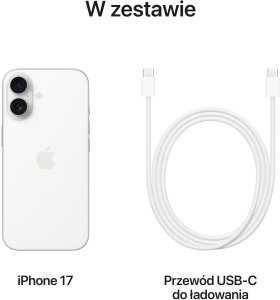 Smartfon Apple iPhone 17 8/256GB Biały (MG6K4HX/A) 12