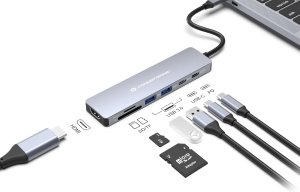 Stacja/replikator Conceptronic CONCEPTRONIC 7-1 Dock USB-C->HDMI/USB-C/2xUSB-A/+ 25cm gr 3