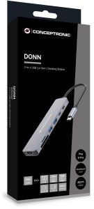 Stacja/replikator Conceptronic CONCEPTRONIC 7-1 Dock USB-C->HDMI/USB-C/2xUSB-A/+ 25cm gr 4