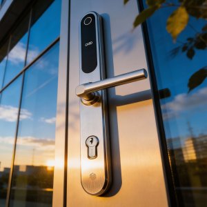 PSG Klamka Elektroniczna Inteligentny Zamek do drzwi VERRO 92mm Kod Odcisk WiFi 4