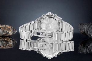 Zegarek Giewont Zegarek Męski Giewont Chronograph Sapphire Srebrno Niebieski 7