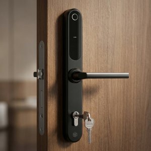 PSG Klamka Elektroniczna Inteligentny Zamek do drzwi VERRO 72mm Kod Odcisk WiFi 8