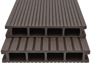 vidaXL vidaXL Deska Tarasowa 4 pcs Ciemny brąz Kompozyt drewniano-plastikowy 4