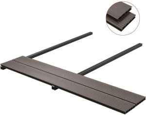 vidaXL vidaXL Deska Tarasowa 4 pcs Ciemny brąz Kompozyt drewniano-plastikowy 8