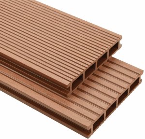 vidaXL vidaXL Deska Tarasowa 4 pcs Brązowy Kompozyt drewniano-plastikowy 7