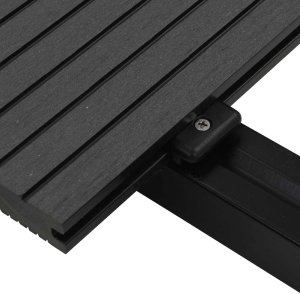 vidaXL vidaXL Deska Tarasowa 4 pcs Czarny Kompozyt drewniano-plastikowy 7