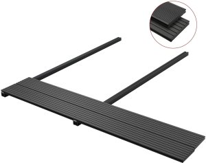 vidaXL vidaXL Deska Tarasowa 4 pcs Czarny Kompozyt drewniano-plastikowy 8