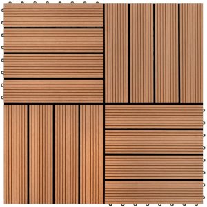 vidaXL vidaXL Płytka Tarasowa 11 pcs Brązowy 30 x 30 cm 5