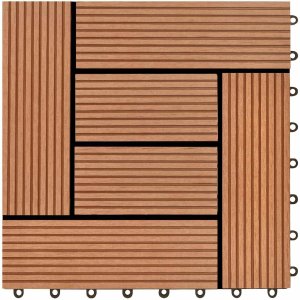 vidaXL vidaXL Płytka Tarasowa 11 pcs Brązowy 30 x 30 cm 6