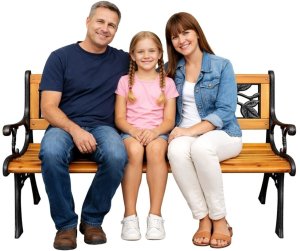 Lean Ławka Ogrodowa Drewniana Metalowa Ławeczka Parkowa z oparciem EDUKAMP 3