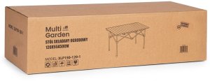 ModernHome Stolik turystyczny składany 120x55 cm kempingowy z torbą czarny MultiGarden EDUKAMP 9