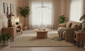 Edaxo Stolik kawowy ryflowany SCAVA, Ø 70 x 40 cm 8
