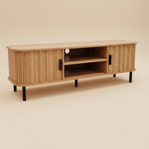 Edaxo Szafka rtv ryflowana SCAVA, 140 x 40 x 46 cm 3