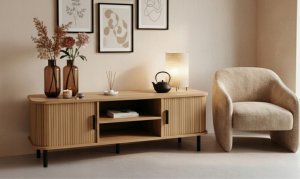 Edaxo Szafka rtv ryflowana SCAVA, 140 x 40 x 46 cm 6