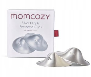 Momcozy 999 Silver Nipple Shield L 2-Pack | Srebrne Osłonki na Sutki | 55mm 2