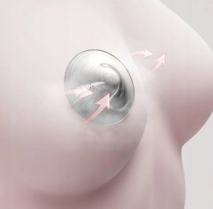 Momcozy 999 Silver Nipple Shield L 2-Pack | Srebrne Osłonki na Sutki | 55mm 4